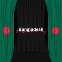 vecteur de la fête de l'indépendance avec des drapeaux du Bangladesh.