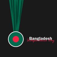 vecteur de la fête de l'indépendance avec des drapeaux du Bangladesh.