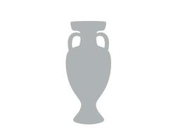 euro trophée logo symbole européen Football final conception vecteur illustration