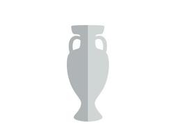 euro 2024 Allemagne trophée officiel logo gris symbole européen Football final conception vecteur illustration