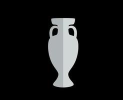 euro 2024 Allemagne trophée officiel logo gris symbole européen Football final conception vecteur illustration avec noir Contexte