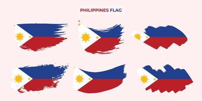 vecteur brosse accident vasculaire cérébral philippines drapeau illustration