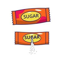 sucre sachet vecteur illustration sur isolé Contexte