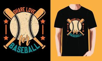 partager l'amour pour base-ball vecteur