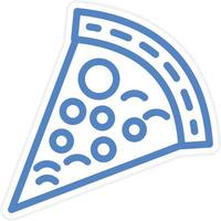 Pizza tranche vecteur icône style
