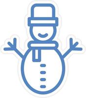 bonhomme de neige vecteur icône style