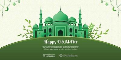 content eid Al fitr salutation carte vecteur illustration