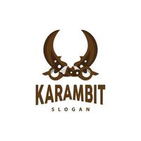 kerambit logo, Indonésie combat arme vecteur, ninja combat outil Facile conception, modèle illustration symbole icône vecteur