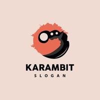 kerambit logo, Indonésie combat arme vecteur, ninja combat outil Facile conception, modèle illustration symbole icône vecteur