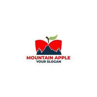 Montagne Pomme logo conception vecteur