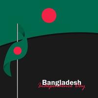 vecteur de la fête de l'indépendance avec des drapeaux du Bangladesh.