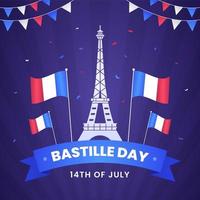 fond de festival joyeux jour de la bastille vecteur