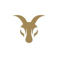 animal chèvre tête Facile moderne logo vecteur