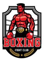 boxe championnat badge vecteur