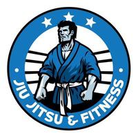 Jiu Jitsu badge conception vecteur