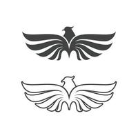 vecteur de modèle de logo aile de faucon