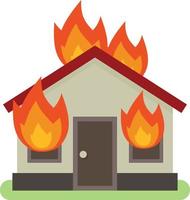 vecteur graphique de une maison dans flammes