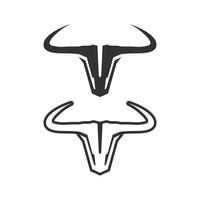 taureau klaxon vache et buffle logo et symbole modèle Icônes app vecteur