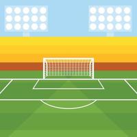 vecteur illustration de une Football pas et football porte