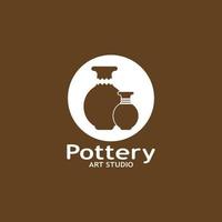 poterie art studio logo vecteur modèle illustration