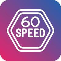 60 la vitesse limite vecteur icône conception