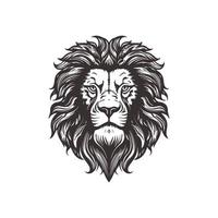 abstrait Lion tête logo conception avec ligne art graphique style. vecteur