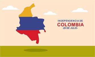 plat 20 de juillet illustration, festivités dans Colombie vecteur