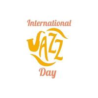 international le jazz journée logo icône conception, vecteur illustration