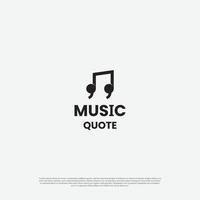 la musique citation logo conception plat minimaliste concept vecteur