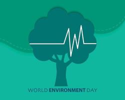 vecteur de la journée mondiale de l'environnement plat