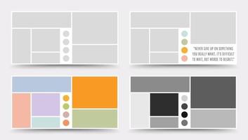 Conseil d'humeur modèle. photo collage mise en page. minimaliste Conseil d'humeur. vecteur