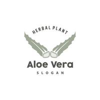 aloès Vera logo, à base de plantes plante vecteur, illustration symbole icône Facile conception vecteur