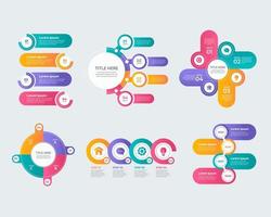 ensemble d'éléments infographiques colorés vecteur