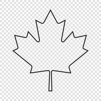 mince ligne emblème de Canada. nationale symbole vecteur