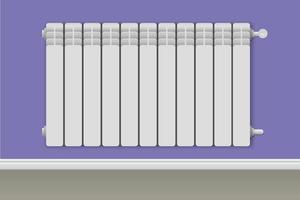 3d réaliste chauffage batterie. national radiateur vecteur