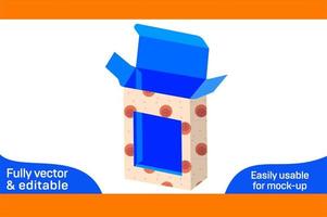 main crème ensemble boîte ou cadeau boîte dieline modèle et 3d rendre fichier 3d boîte vecteur