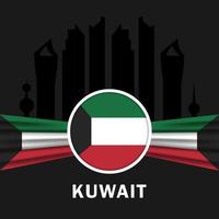 célébration de la fête nationale du koweït vecteur