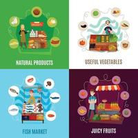 icônes de concept de nourriture de rue mis illustration vectorielle vecteur