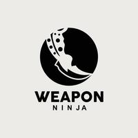 arme logo, traditionnel arme karambit vecteur, ninja combat outil Facile conception, symbole icône, illustration vecteur