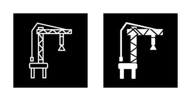 icône de vecteur de grue portuaire