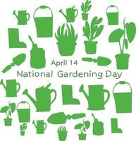 nationale jardinage journée vecteur