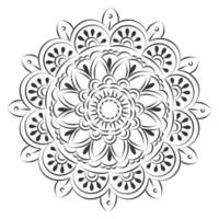 conception d'art de mandala en cercle. conception de mandala simple art de mandala floral belle illustration de mandala vecteur