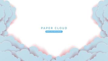 bleu papier nuage Contexte avec copie espace vecteur