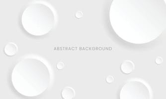 abstrait blanc moderne Contexte dans néomorphisme style. minimal 3d cercle formes pour couverture, fond d'écran, atterrissage page. vecteur