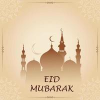 style moderne eid mubarak salutation cartes avec social médias conception, eid mubarak vecteur, lune, mosquée vecteur