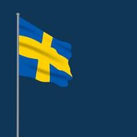 illustration vectorielle de la fête de l'indépendance de la Suède. fête nationale de la Suède. illustration vectorielle vecteur