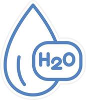 H2O vecteur icône style