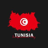 vecteur de la fête de l'indépendance avec des drapeaux de la Tunisie.