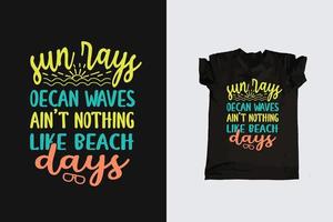 été typographie T-shirt conception, été et plage citations caractères svg conception été ambiance graphique tee impression et marchandise, autocollant, bannière, affiche, prospectus, insigne, vecteur illustration