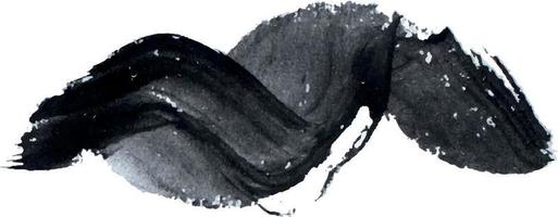 brosse accident vasculaire cérébral avec aquarelle peindre. grunge. noir couleur. haute qualité vecteur illustration.